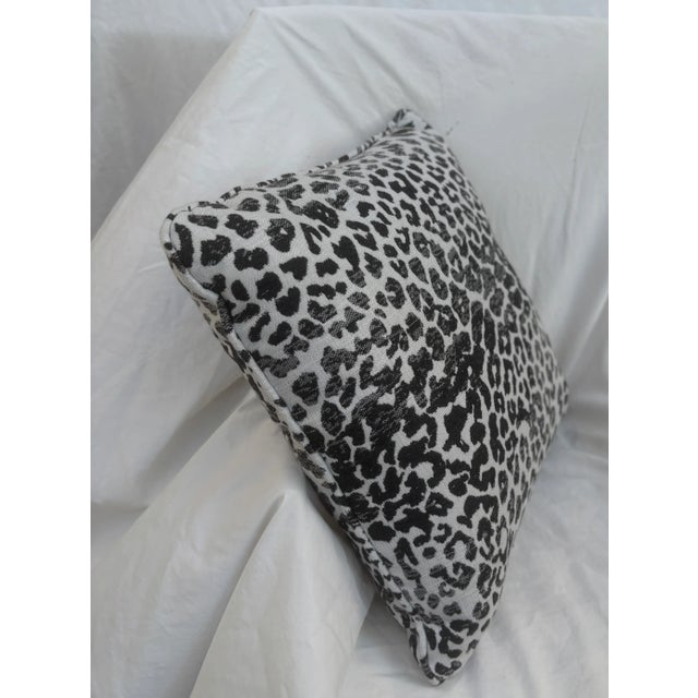 Textile Sunbrella Snow Leopard Outdoor Pillow For Sale - Image 7 of 8