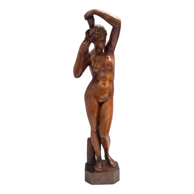 Cantù Artist, Sculpture of Nude Woman, 1960s, Walnut For Sale