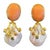 Gemstone Bochic "Capri" Vintage Coral & Fancy Color Sapphire Earrings - 18K Gold & Silver, A Pair For Sale - Image 7 of 18
