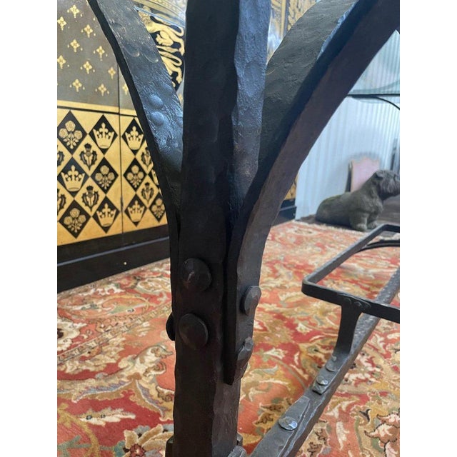 Metal Wrought Iron and Iron Dining Table For Sale - Image 7 of 9