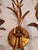 Italian Floral Hand-Forged Gilded Florentine Wall Lamp, 1950s For Sale - Image 9 of 18
