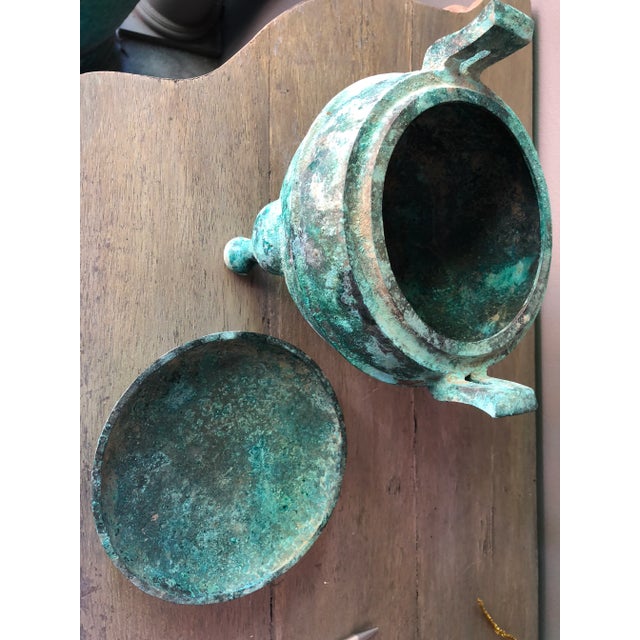 Metal 15th Century Figurative Han Dynasty Bronze Pot For Sale - Image 7 of 10