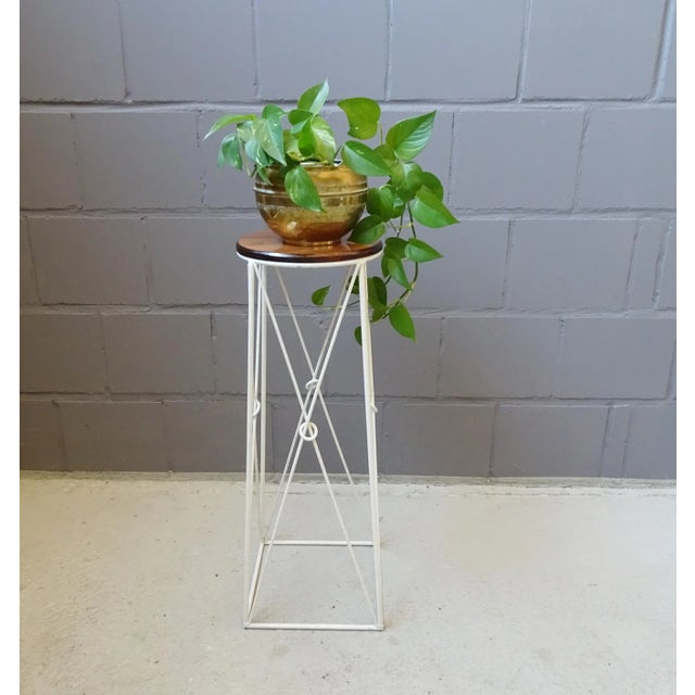 Mid-Century Modern Mid-Century Plant Stand in Iron and Wood For Sale - Image 3 of 11