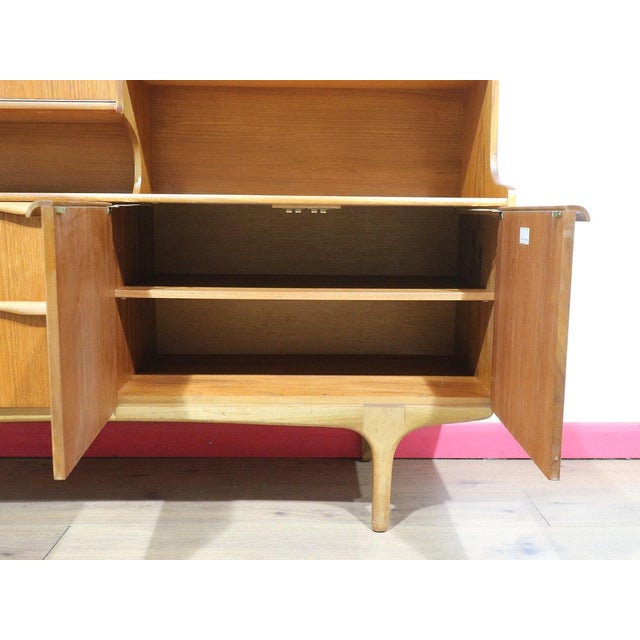 Mid Century Modern Vintage Teak British Tall Credenza Buffet by S Form For Sale - Image 10 of 16