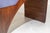 Brown French Postmodern Dressing Table in Walnut Wood and Lilac Leather., 1980s For Sale - Image 8 of 16