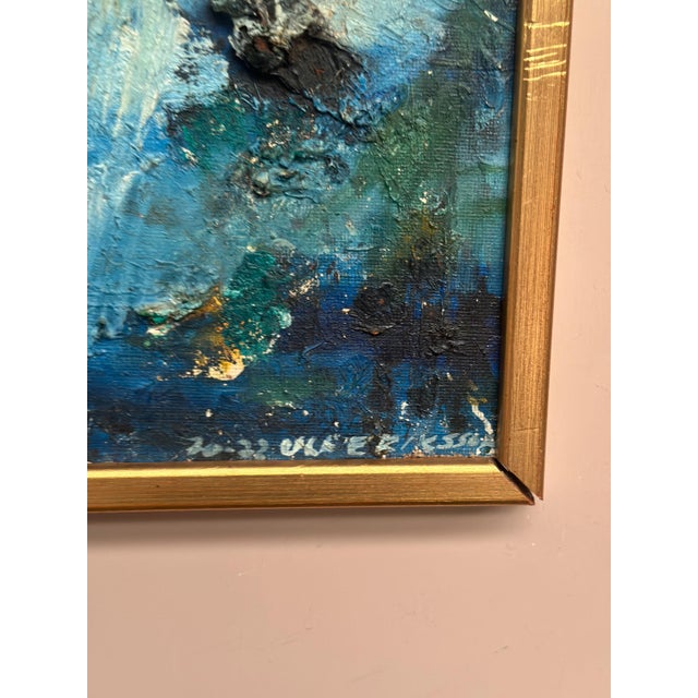 Ulf Eriksson, Abstract Composition, 1970s, Oil on Panel, Framed For Sale - Image 4 of 11