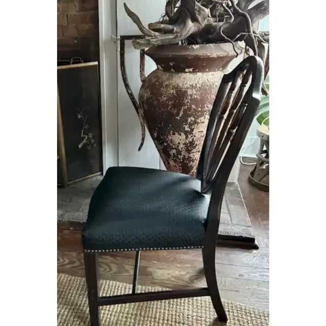 Wood American Federal Shield Back Chair With Inlaid Marquetry and Nailheads For Sale - Image 7 of 11