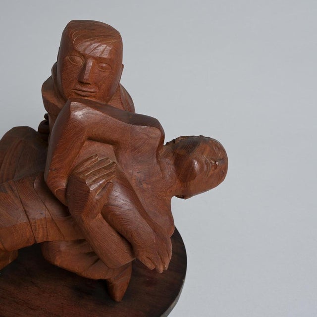 Jan Keustermans, Figurative Statue, 1970s, Teak For Sale - Image 13 of 18