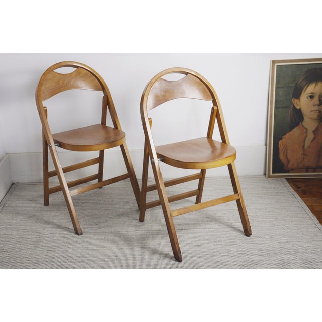 1980s Castiglioni Tric Folding Chairs by Achille and Pier Giacomo Castiglioni for Bernini, 1965, Set of 2 For Sale - Image 5 of 11