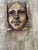 Figurative 1970s Pair Of. Silver Leaf/Gold Faces Mounted on Board For Sale - Image 3 of 3