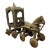 Early 20th Century Hindu Bronze Temple Horse and Chariot Statue Toy on Wheels For Sale