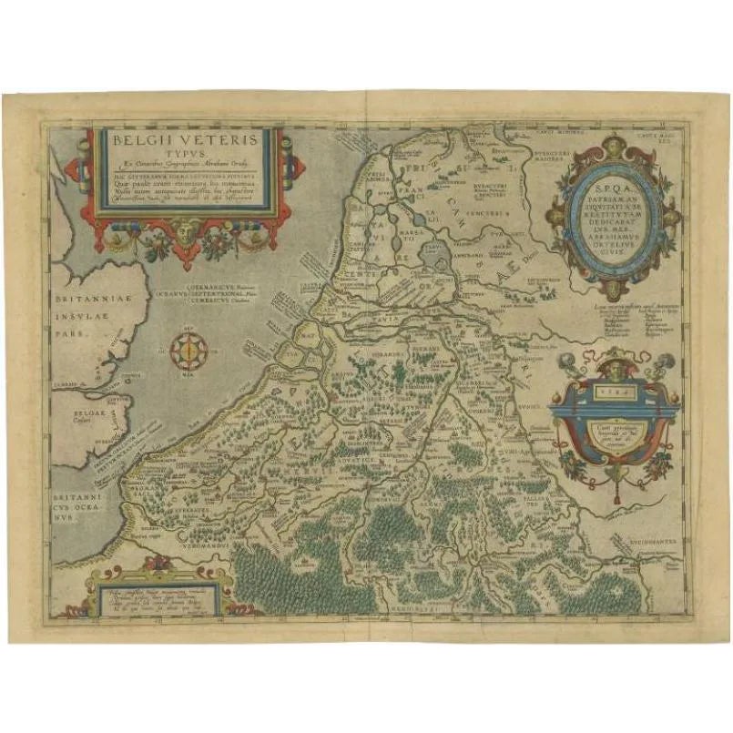 Antique Map of the Low Countries by Ortelius, 1584 | Chairish