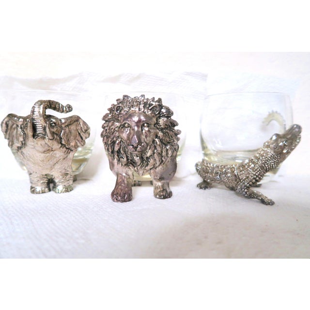 Transparent 1990s Arthur Court - Three Rare Discontinued Safari Series With Feet - The Alligator, the Lion, the Elephant - 3 pcs For Sale - Image 8 of 9