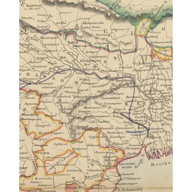 19th Century Antique Map of India with Railways Sanctioned by the East India Company, 1858 For Sale - Image 5 of 9