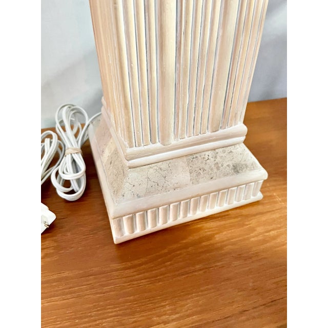 Vintage Coastal Style Rattan Table Lamps (A Pair) For Sale In Miami - Image 6 of 13