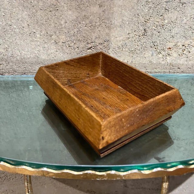 1970s Oak Wood Open Box Catchall Tray For Sale In San Diego - Image 6 of 10