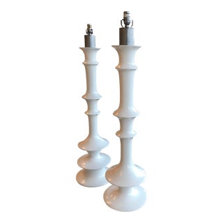 1980s Mid-Century Modern Diamond and Baratta Floor Lamps - a Pair For Sale