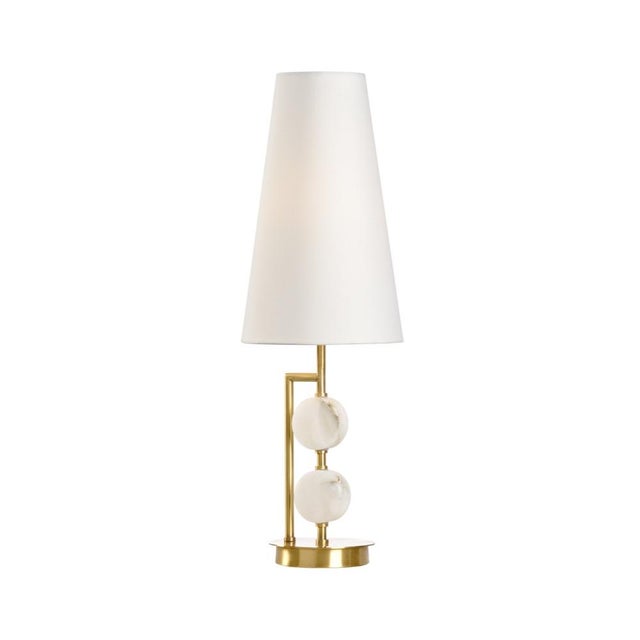 2020s Wildwood Compton Alabaster Table Lamp For Sale - Image 5 of 5