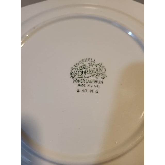 1940s set of 4 Homer Laughlin Square Salad Plates in the "Countess" design. Square plates 8x8 inch. No cracks or chips...