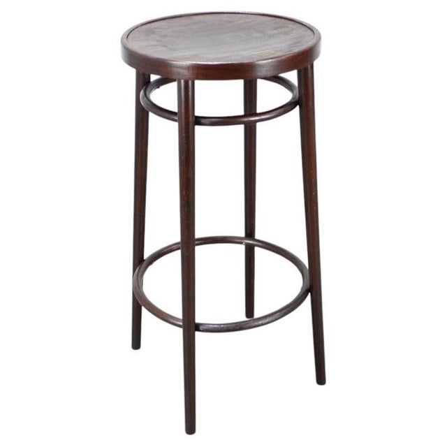 Beech Bentwood Stool from Thonet, Former Czechoslovakia, 1920s For Sale - Image 12 of 12