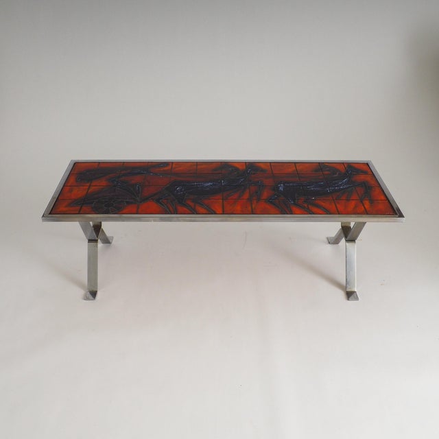 Mid-Century Modern Tiled Coffee Table from Bayer, 1960s For Sale - Image 4 of 14