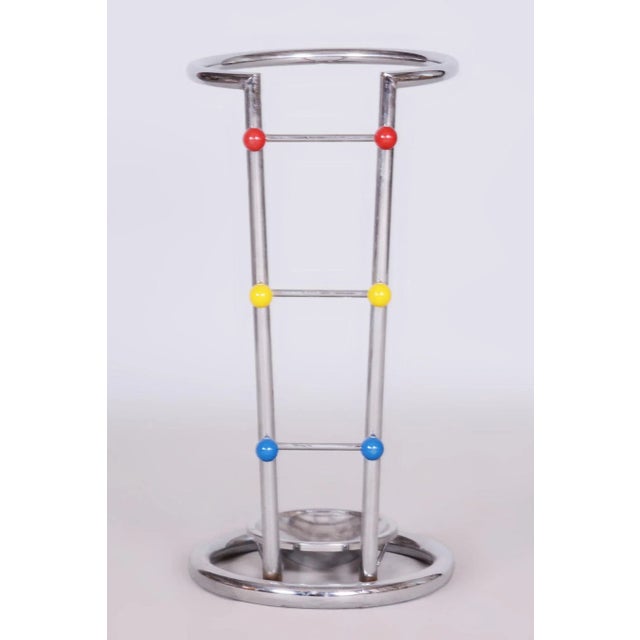 Bauhaus Umbrella Stand in Chrome-Plated Steel, Germany, 1950s For Sale - Image 6 of 9