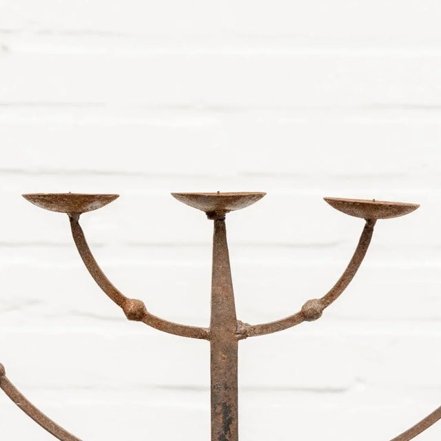 Brutalist Wrought Iron Candleholder, 1960s For Sale - Image 7 of 15