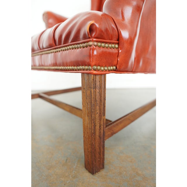 Vintage Wingback Tufted Armchair For Sale - Image 13 of 16