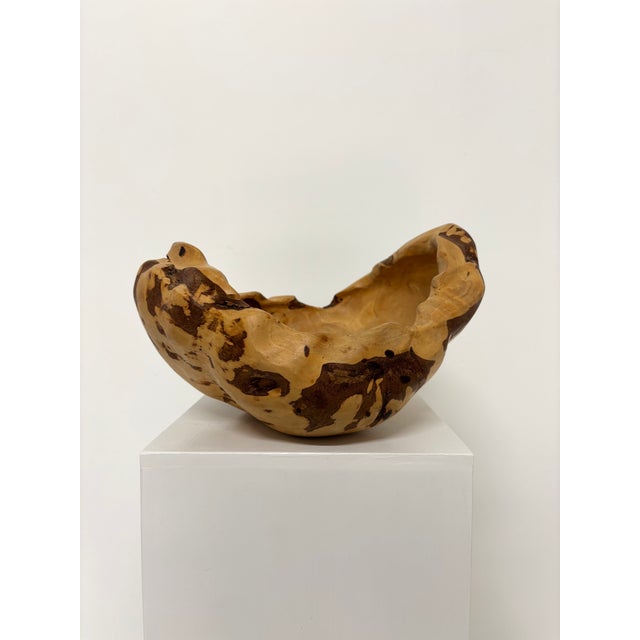 1980s Swedish Handmade Burl Wood Bowl, 1980s For Sale - Image 5 of 9