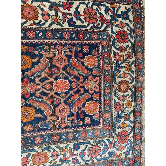 Beige Antique Bijar Hand-Knotted Wool Runner For Sale - Image 8 of 18