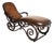Antique Bentwood and Leather Chaise Lounge, 1880 For Sale