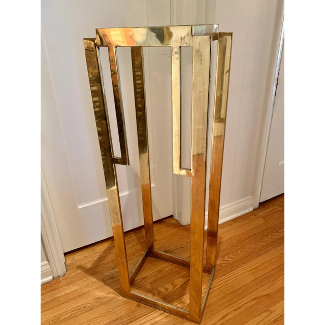 Deco Style Brass Pedestal Art Stand For Sale - Image 4 of 7