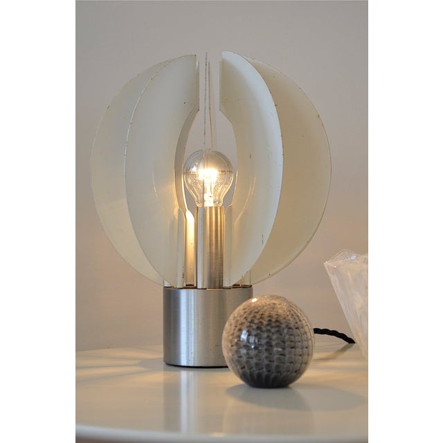 Silver Italian Table Lamp by Ezio Zanobini for T2, 1960s For Sale - Image 8 of 16