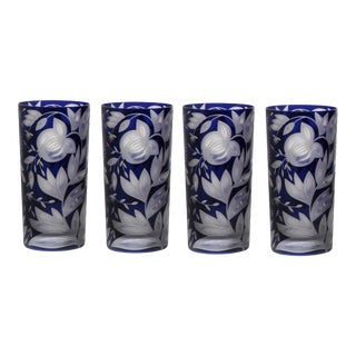 Verdure Highball Glasses Ink - Set of 4 For Sale