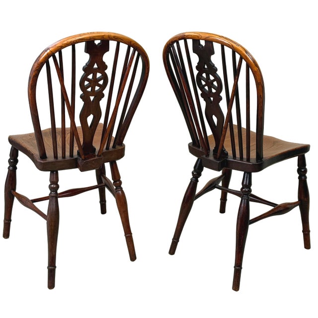 A Very Charming And Extremely Attractive Early 19th Century, Georgian Ash & Elm Harlequin Set Of 12 Farmhouse Kitchen...