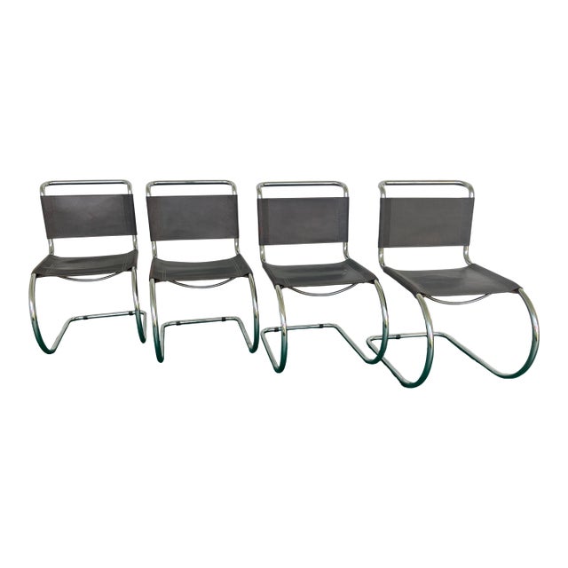 Set of Iconic Mr10 Chairs, Originally Designed by Mies Van Der Rohe , Set of 4 For Sale