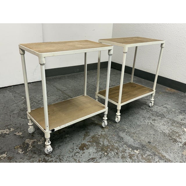 Industrial Luay Al-Rawi for Restoration Hardware Dutch Industrial Carts, Pair For Sale - Image 3 of 12