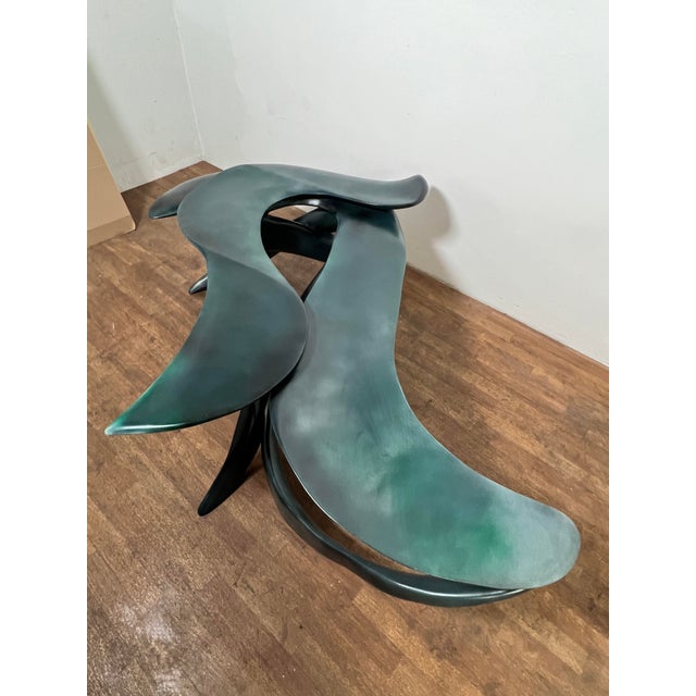 Postmodern Studio Craft Sculptural and Organic Coffee Table Signed Walsh, Dated 1989 For Sale - Image 3 of 11