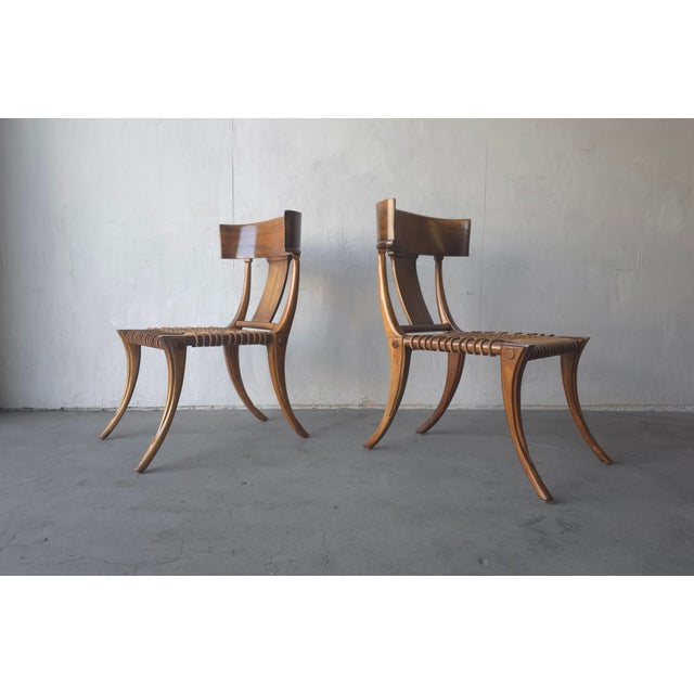 Mid-Century Modern Pair of Mid Century Klismos Chairs by Robsjohn-Gibbings for Sardis For Sale - Image 3 of 12