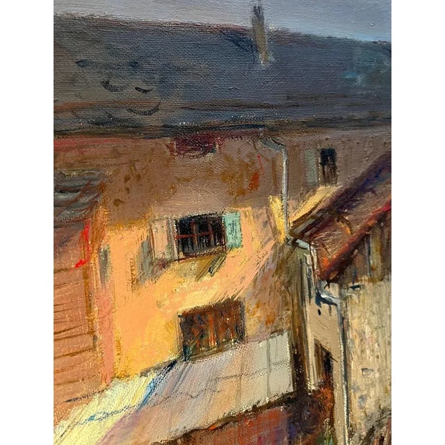 Henri Fehr, Rural Village, Oil on Canvas For Sale - Image 9 of 16