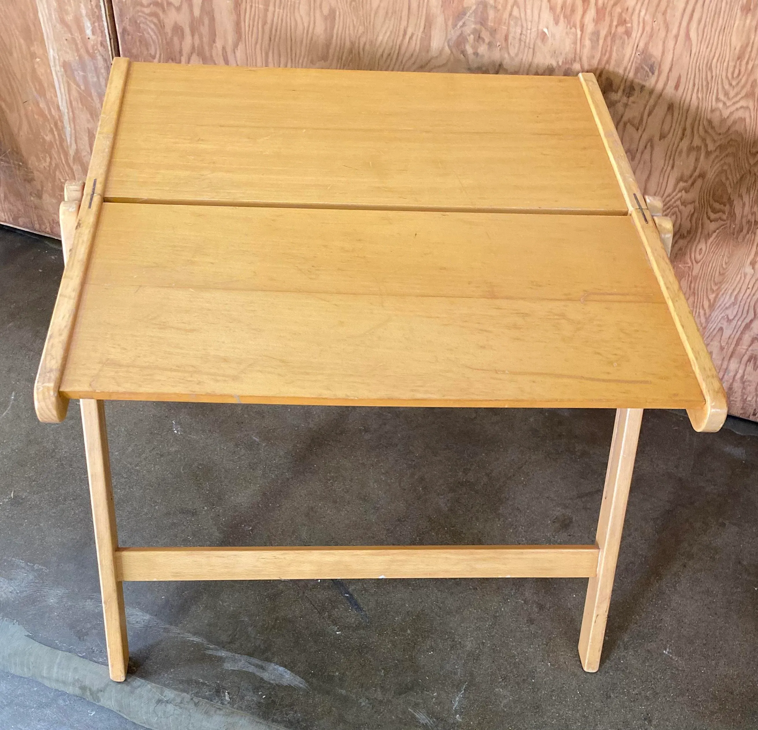 1970s Stol, Rex, Folding Table by Niko Kralj, Natural Oak and