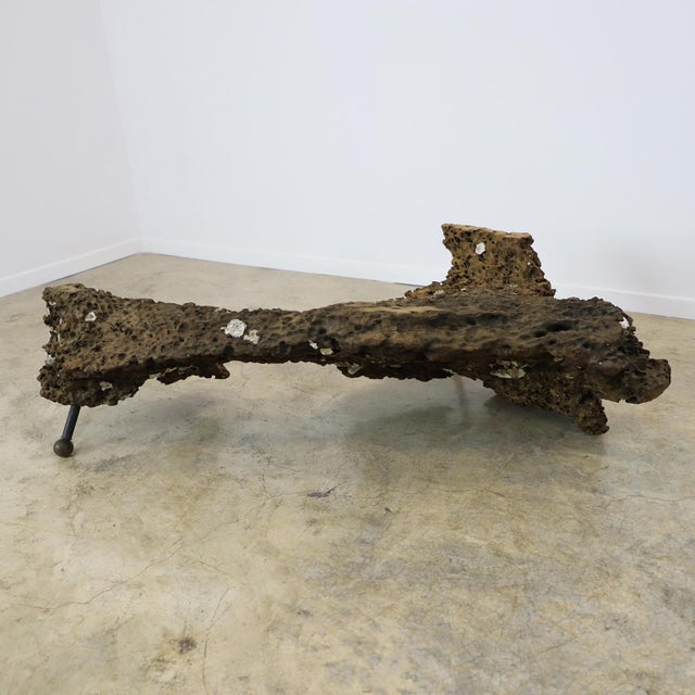 1960s Unique Organic Wood Base Coffee Center Table For Sale - Image 4 of 5