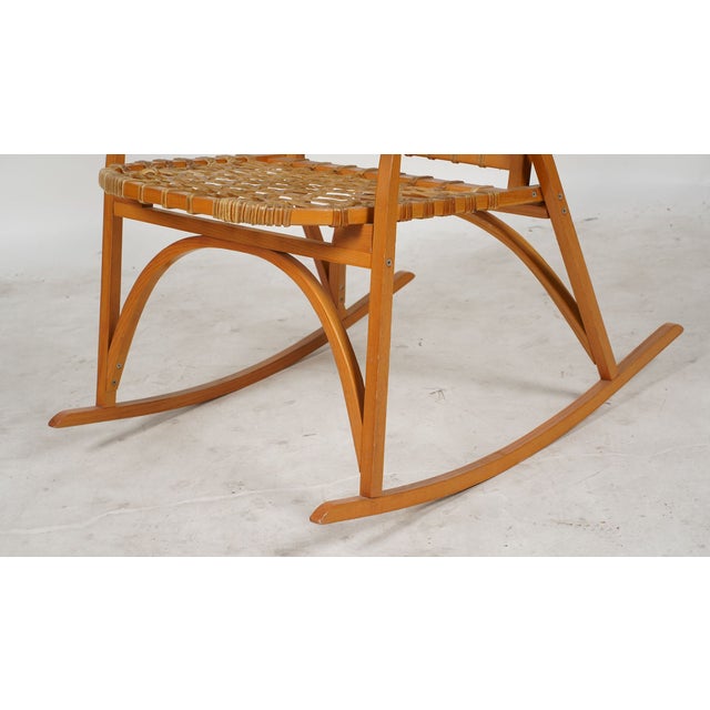 Wood Vintage Snocraft Snowshoe Rocking Chair For Sale - Image 7 of 7