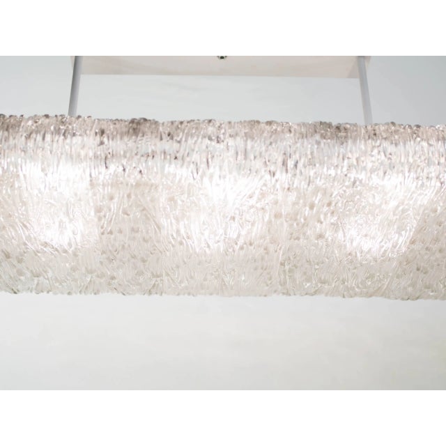 Large Italian Textured Glass Chandelier For Sale - Image 10 of 11