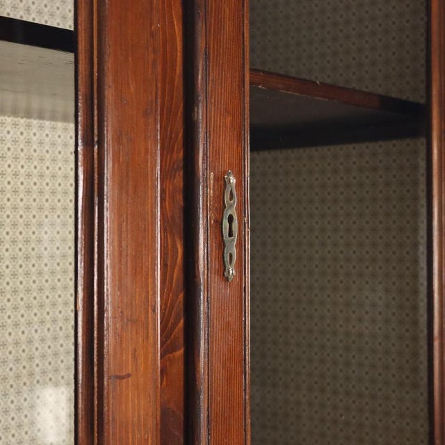 Walnut-Stained Fir Bookcase For Sale - Image 5 of 10