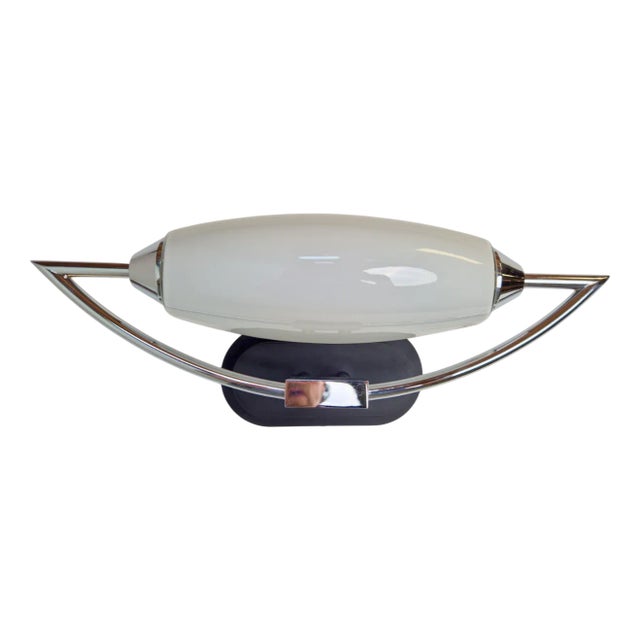 Vintage Bolero Wall Lamp in White Glass by Dieter Sieger for Peill & Putzler, Germany, 1970s For Sale