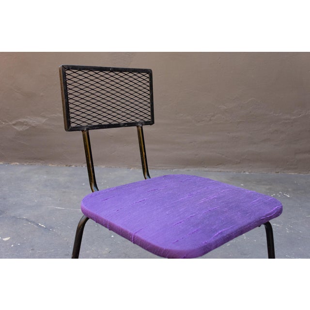 Mid Century Expanded Metal Back Chair by Loroman Chairish