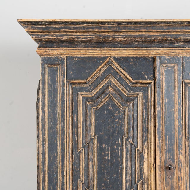 Late 18th Century 18th Century Black Baroque Swedish Cabinet For Sale - Image 5 of 15