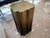 Gold Sculptural Fluted Accent Modern Drum Pedestal Table For Sale - Image 4 of 7