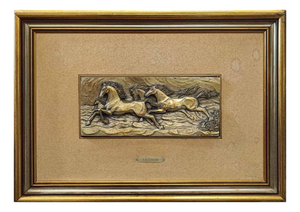 Bronze Horse Plaque attributed to Ottaviani